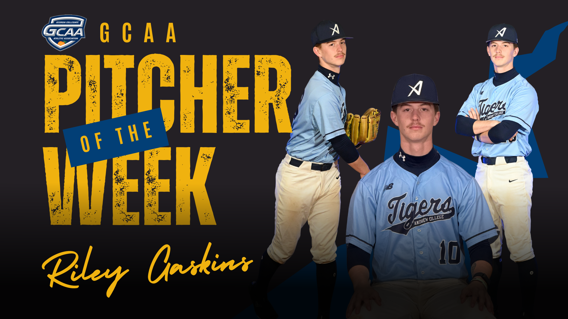 Riley Gaskins Pitcher of the Week