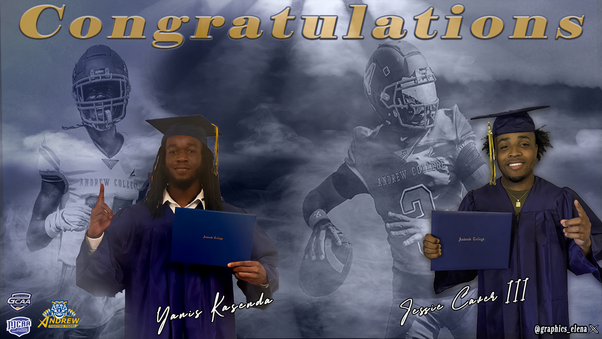 First Two Football Graduates in Program History