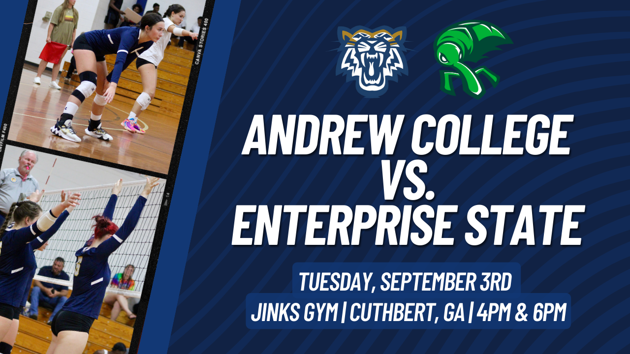 Andrew plays at home in a doubleheader vs. Enterprise State!